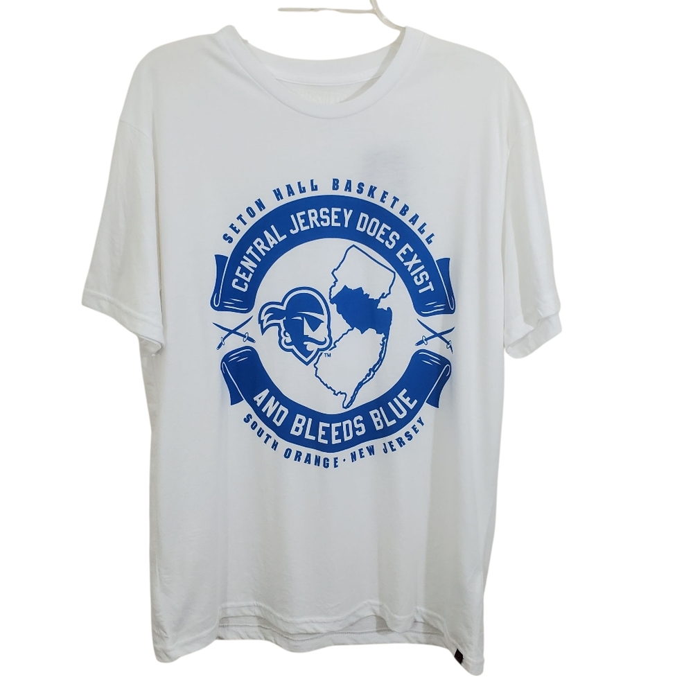NWT The RSVLTS Seton Hall University Basketball Central Jersey Exists Tee Medium